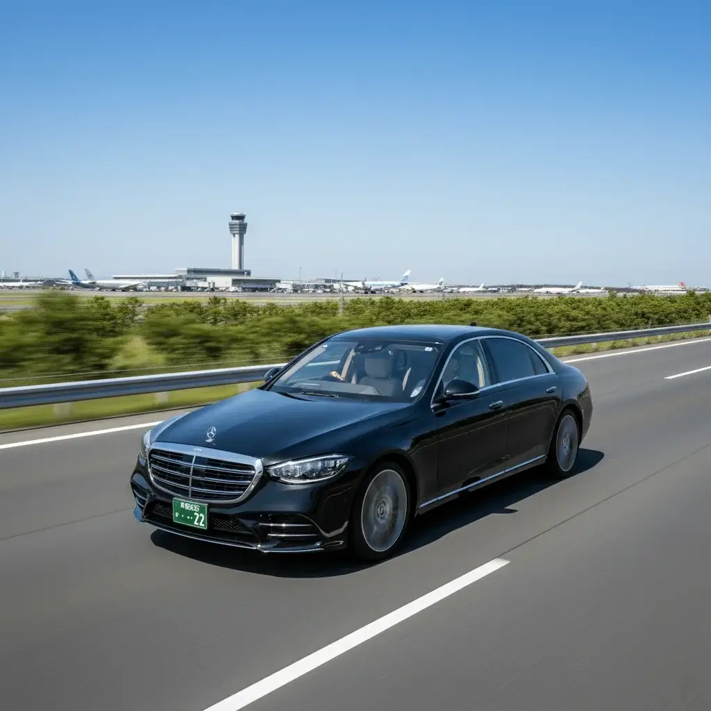 Luxury vehicle en route to Haneda Airport